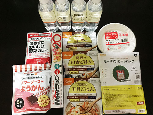 Defend防災セットの保存食と保存水