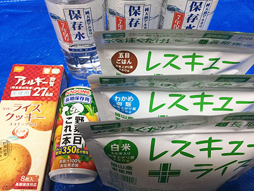 防災セットSHELTERの非常食